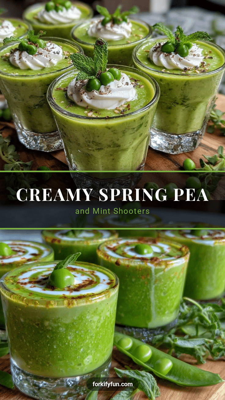 fresh spring pea and mint soup shooters recipe