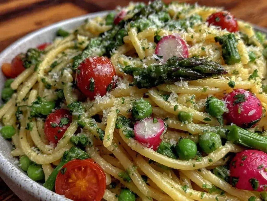 fresh spring vegetable primavera - featured image