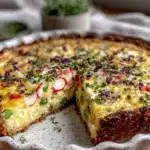 fresh spring vegetable quiche - featured image