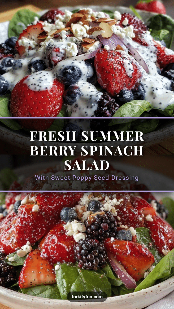 fresh summer berry spinach salad recipe