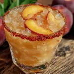 frozen peach margarita - featured image