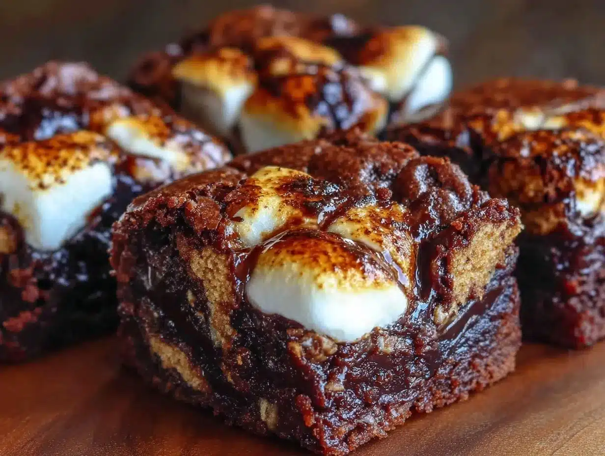 gooey s’mores brownies preparation steps