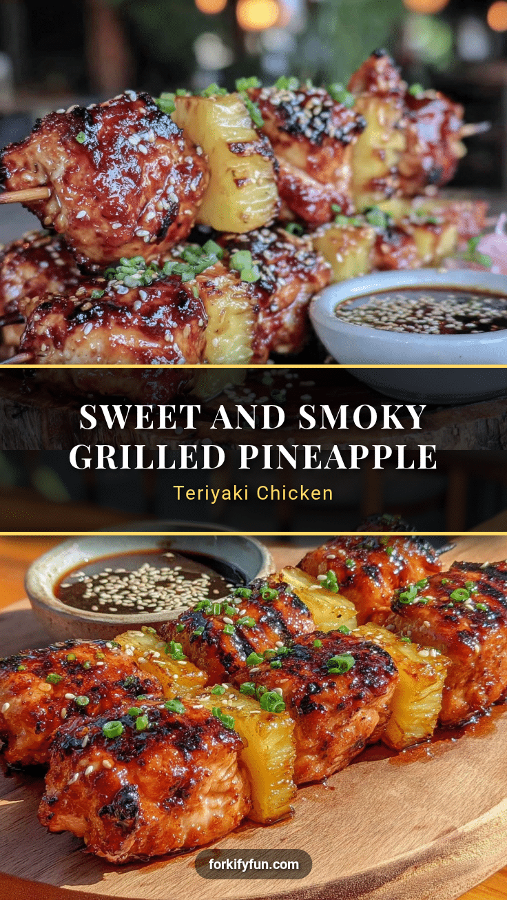grilled pineapple teriyaki chicken skewers recipe