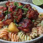 Hawaiian BBQ chicken pasta salad - featured image