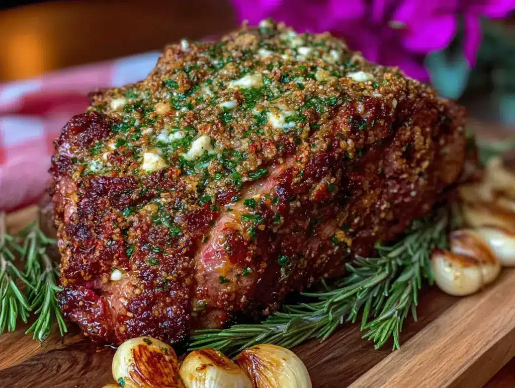 herb-crusted leg of lamb - featured image