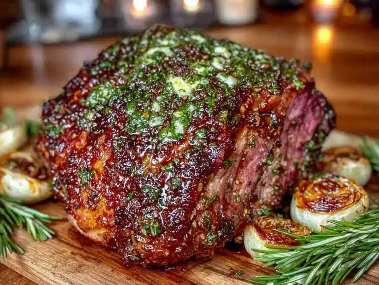 herb-crusted leg of lamb preparation steps