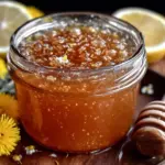 homemade fresh dandelion jelly - featured image