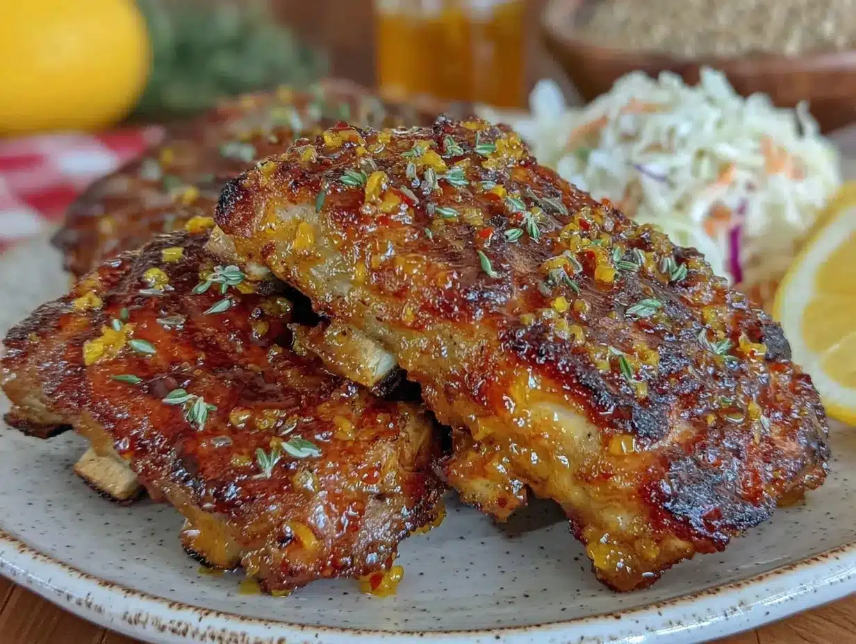 honey mustard glazed pork ribs preparation steps