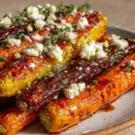 honey roasted rainbow carrots - featured image