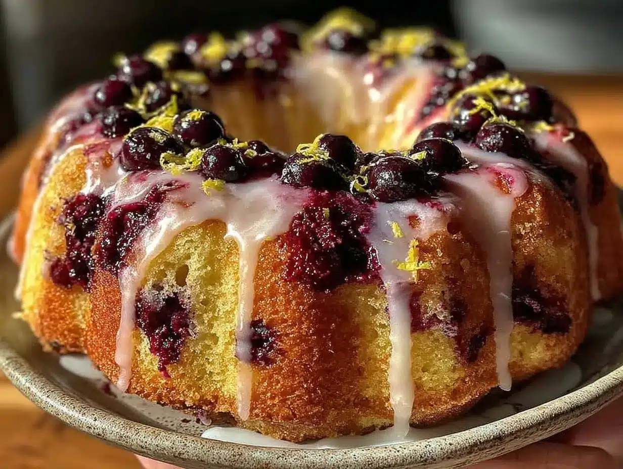 lemon blueberry bundt cake preparation steps