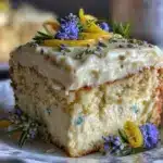 lemon lavender layer cake - featured image