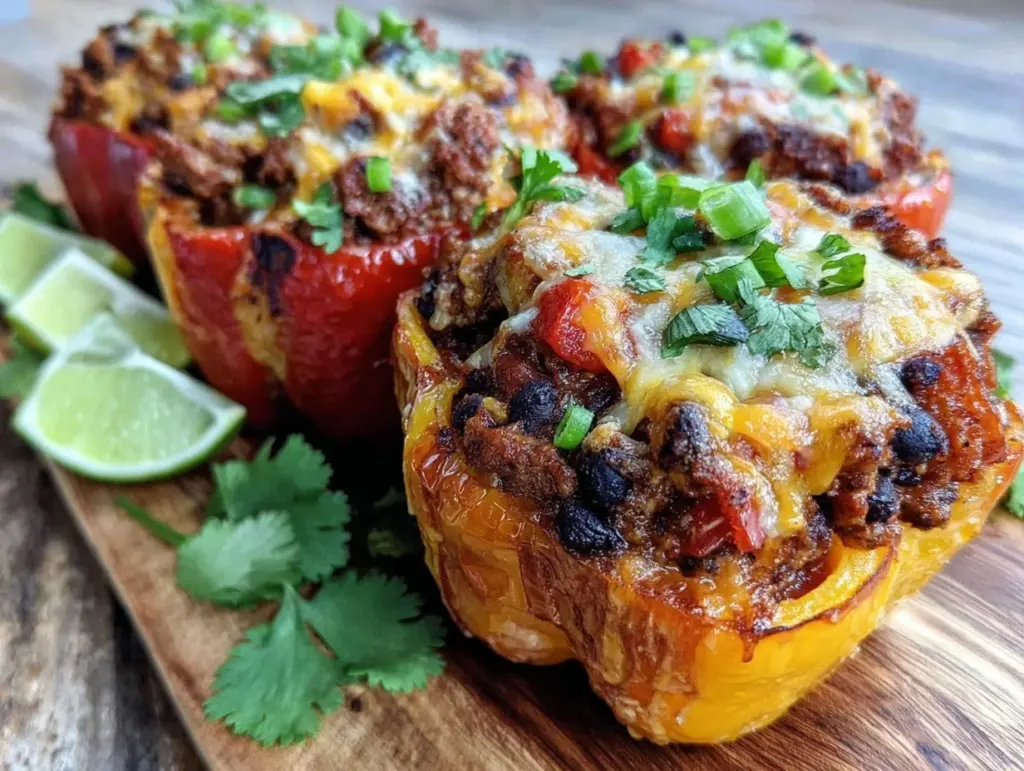 loaded taco-stuffed peppers - featured image