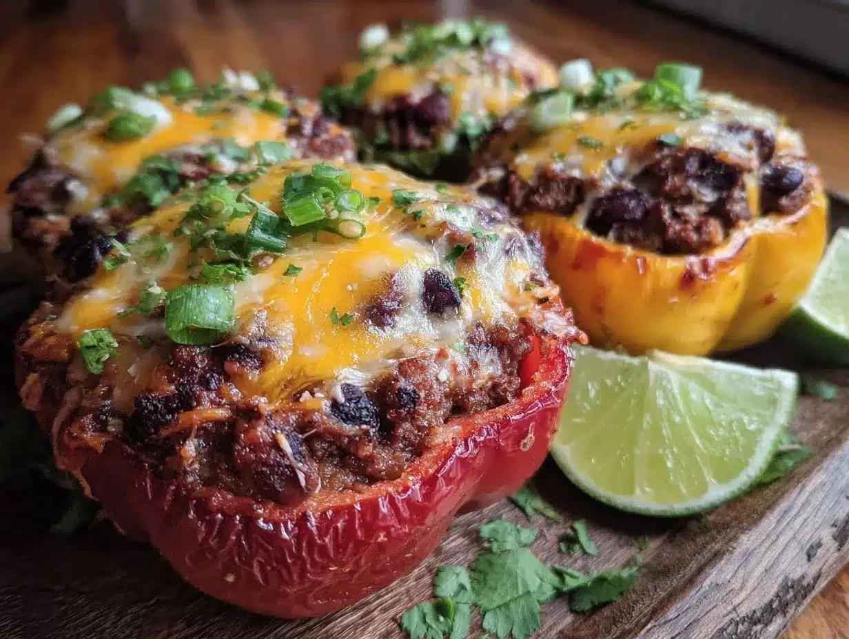 loaded taco-stuffed peppers preparation steps
