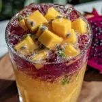mango dragon fruit refresher smoothie - featured image