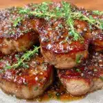 maple Dijon glazed pork tenderloin medallions - featured image