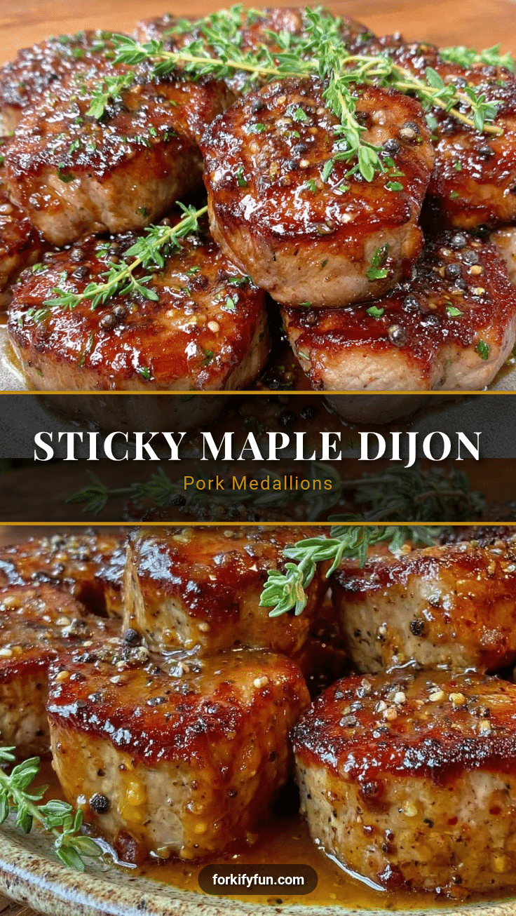maple Dijon glazed pork tenderloin medallions recipe