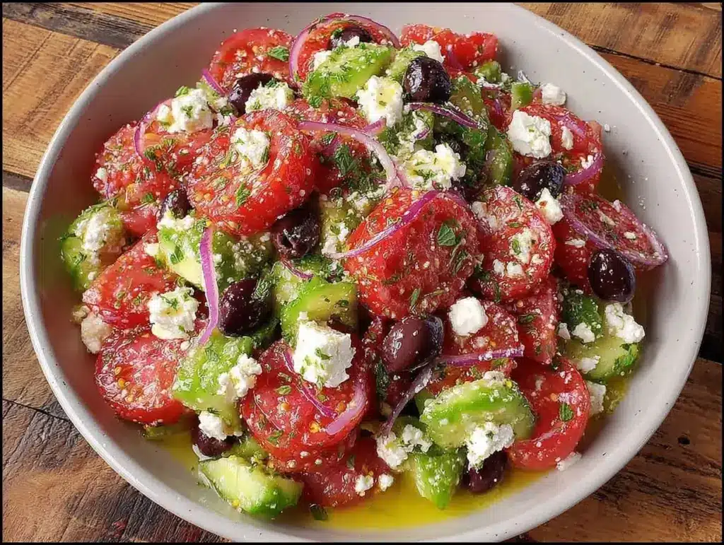 Mediterranean Cucumber Tomato Salad with Feta - featured image