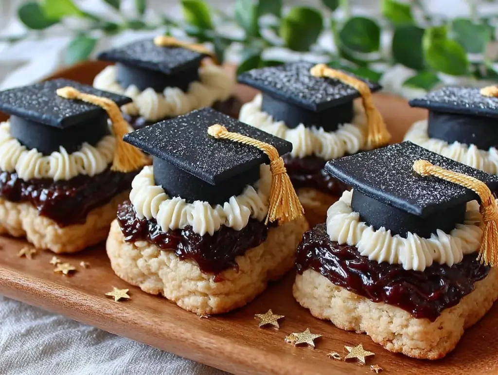 mini graduation cap cookies - featured image