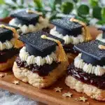mini graduation cap cookies - featured image