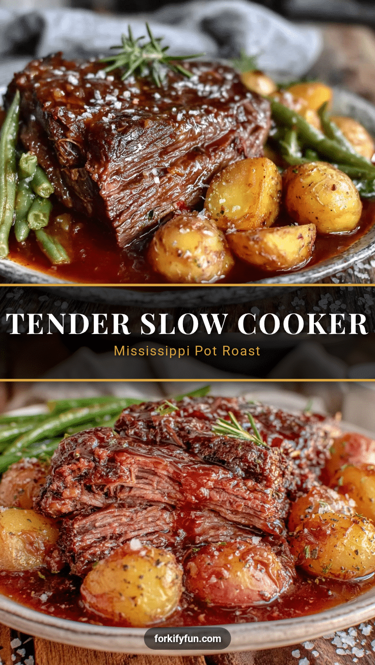 Mississippi Pot Roast Slow Cooker recipe