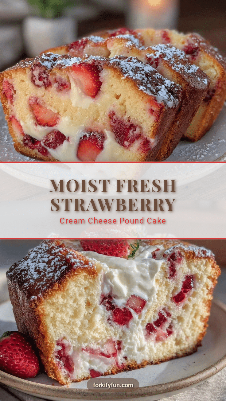 moist fresh strawberry cream cheese pound cake recipe