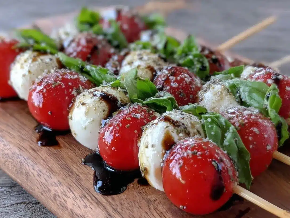 no-melt Caprese skewers preparation steps
