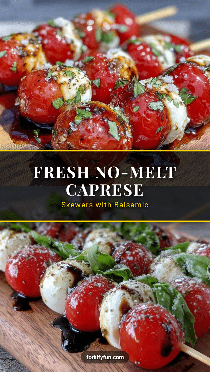 no-melt Caprese skewers recipe
