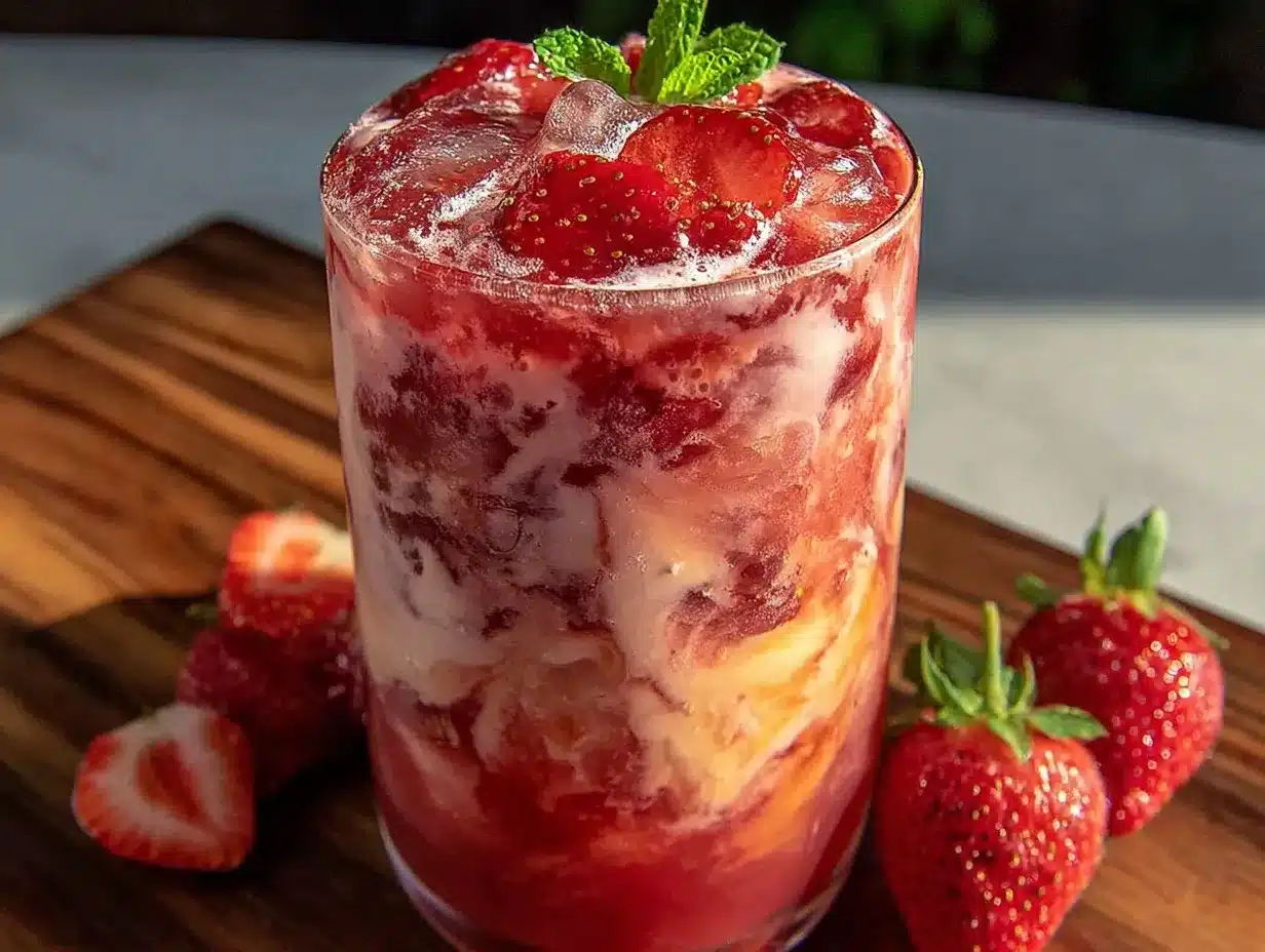 pink drink strawberry coconut refresher preparation steps