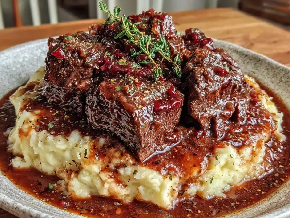 slow cooker beef tips and gravy preparation steps