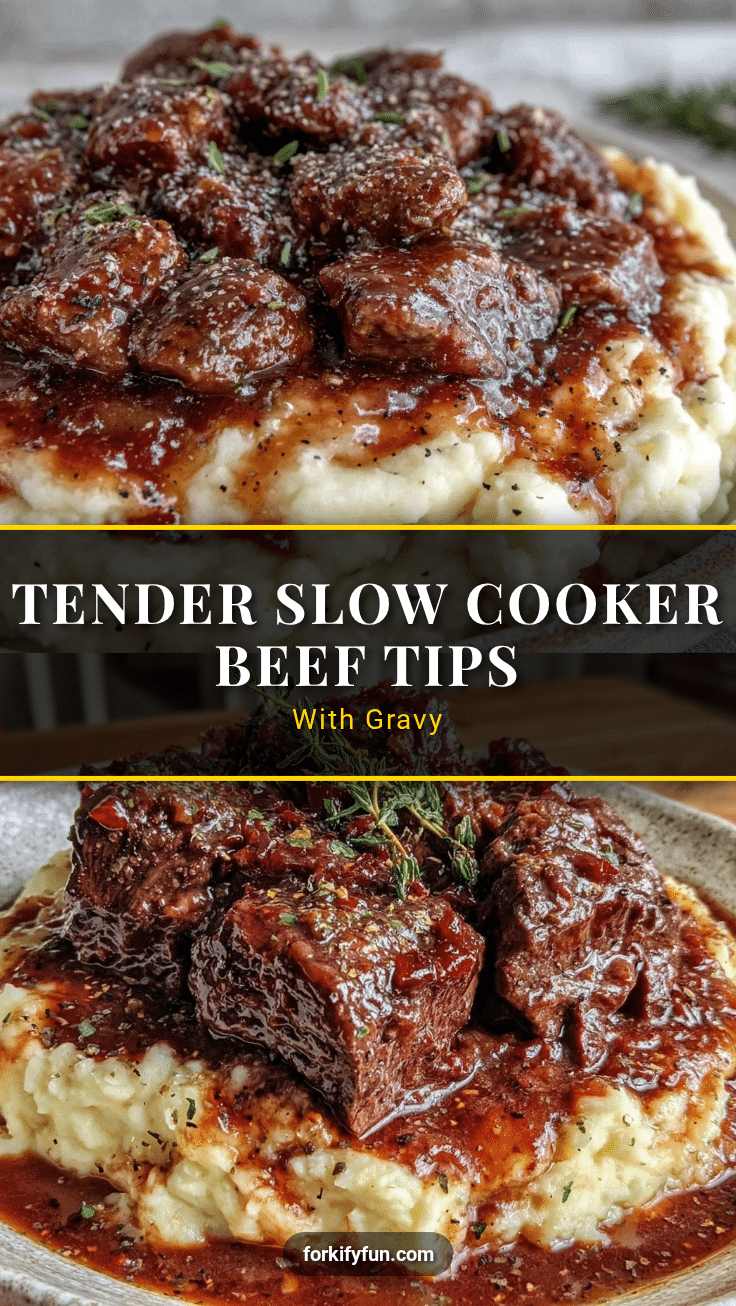 slow cooker beef tips and gravy recipe