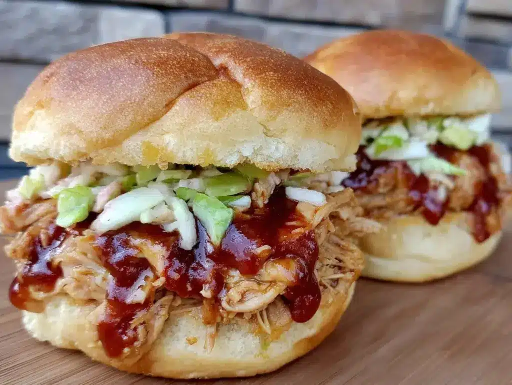 smoked pulled chicken sandwiches - featured image