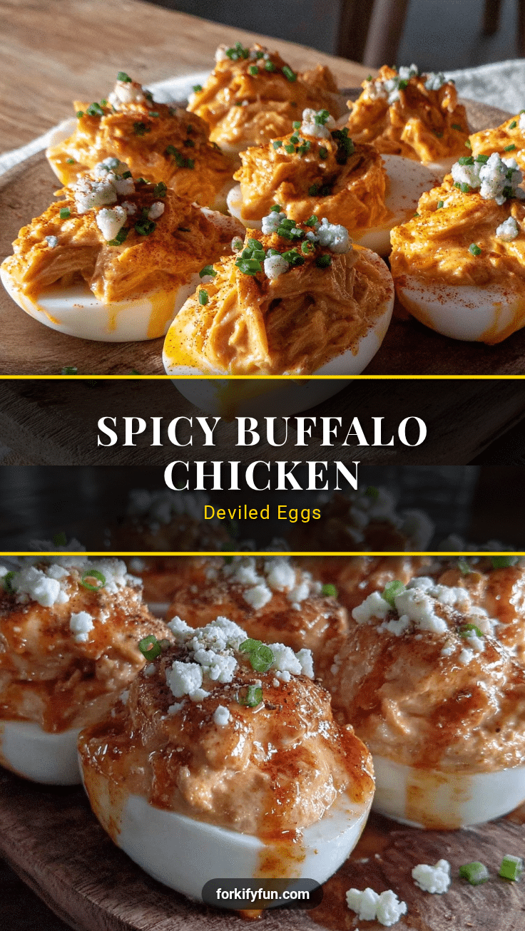spicy buffalo chicken deviled eggs recipe