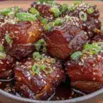 sticky pork belly bites - featured image