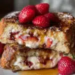 strawberry cream cheese stuffed french toast - featured image