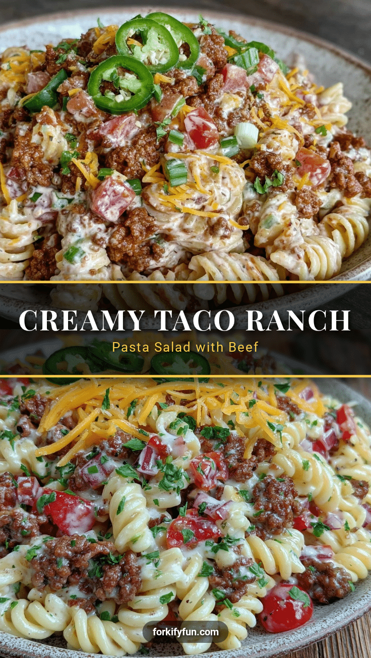 taco ranch pasta salad recipe