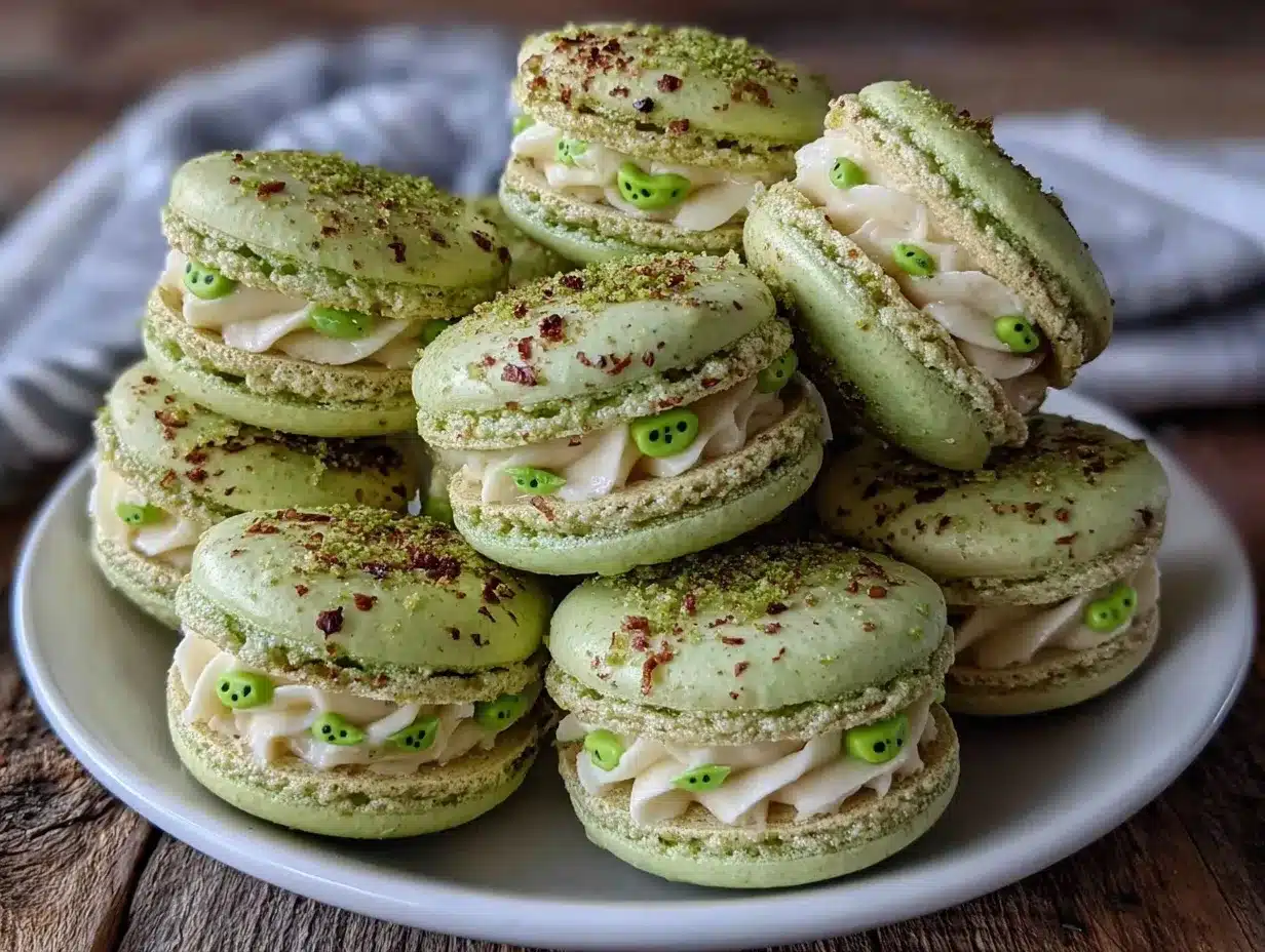 Baby Yoda Matcha Macarons preparation steps