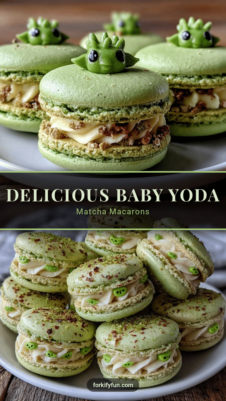 Baby Yoda Matcha Macarons recipe