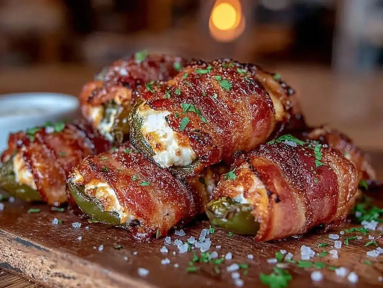 bacon-wrapped stuffed jalapeño poppers preparation steps