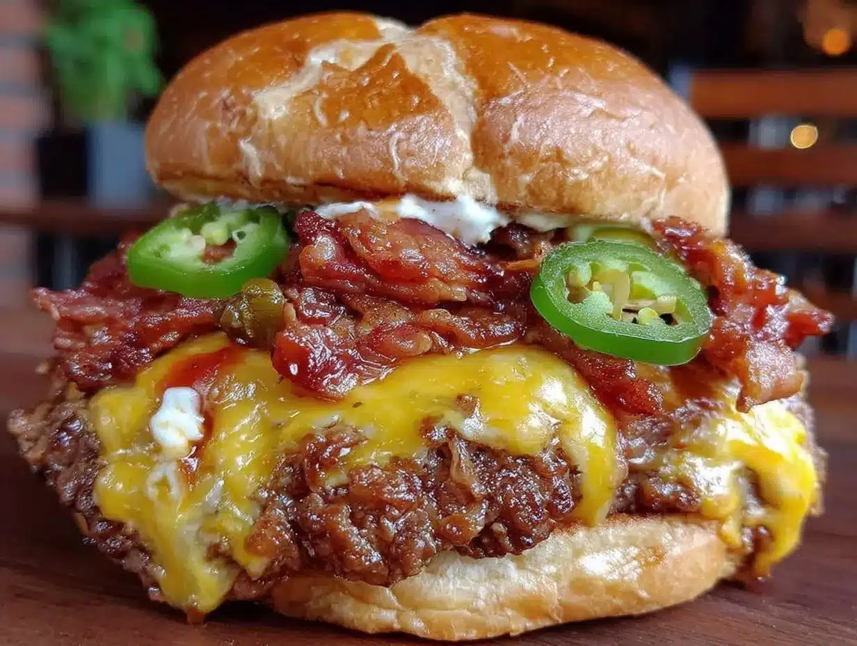 BBQ Bacon Jalapeño Cheeseburger preparation steps
