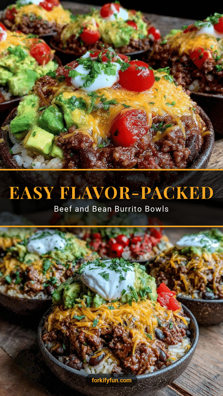 beef and bean burrito bowls recipe