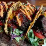 blackstone smash burger tacos - featured image