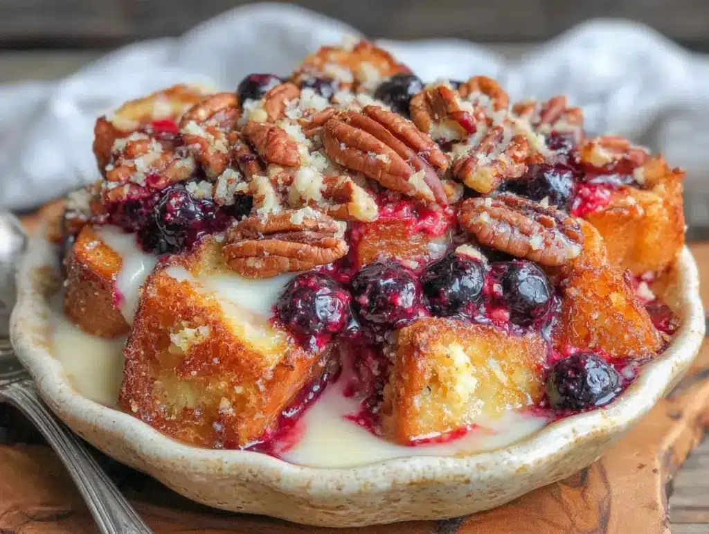 blueberry french toast casserole - featured image