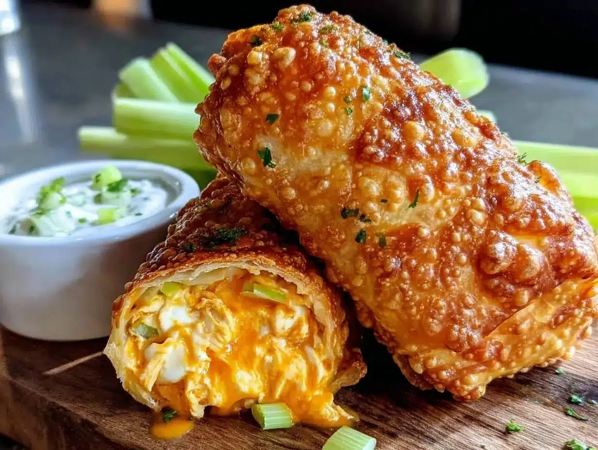 buffalo chicken egg rolls preparation steps