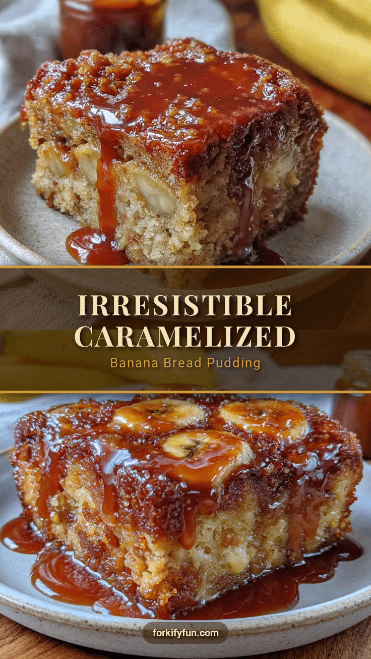 caramelized banana bread pudding recipe