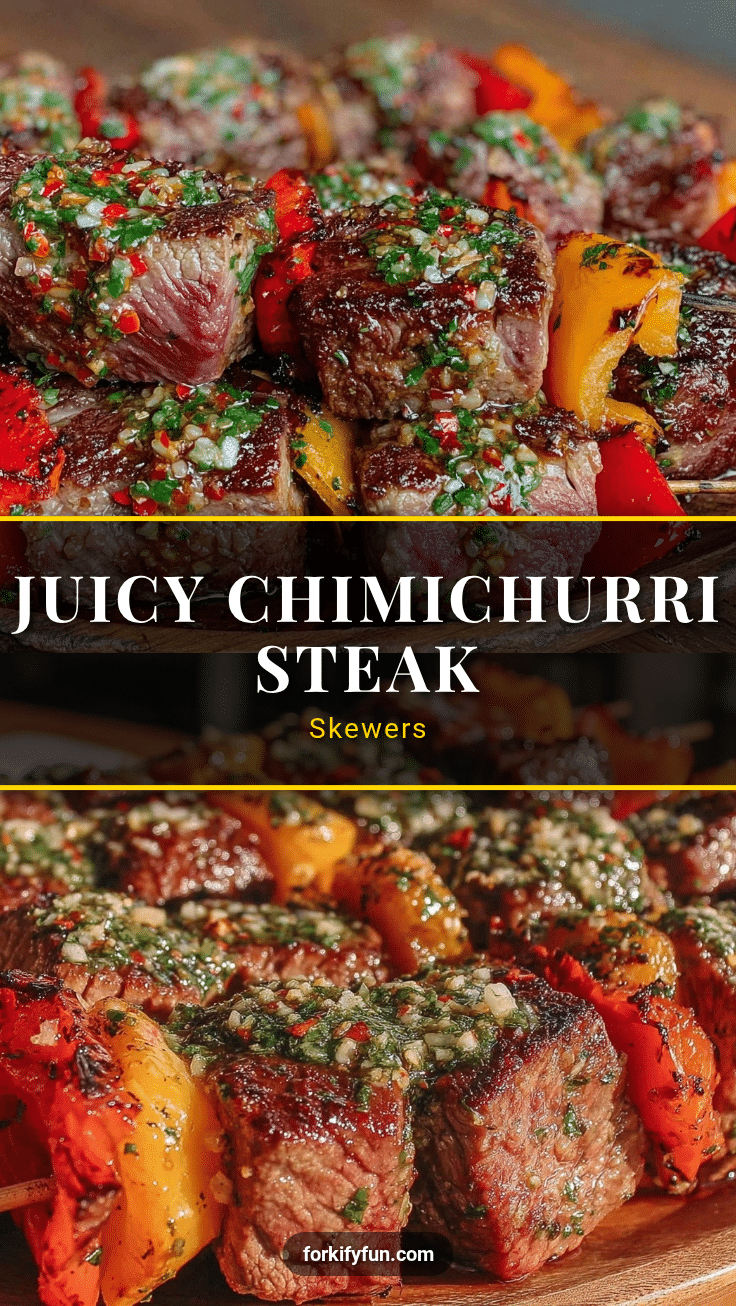 chimichurri steak skewers recipe