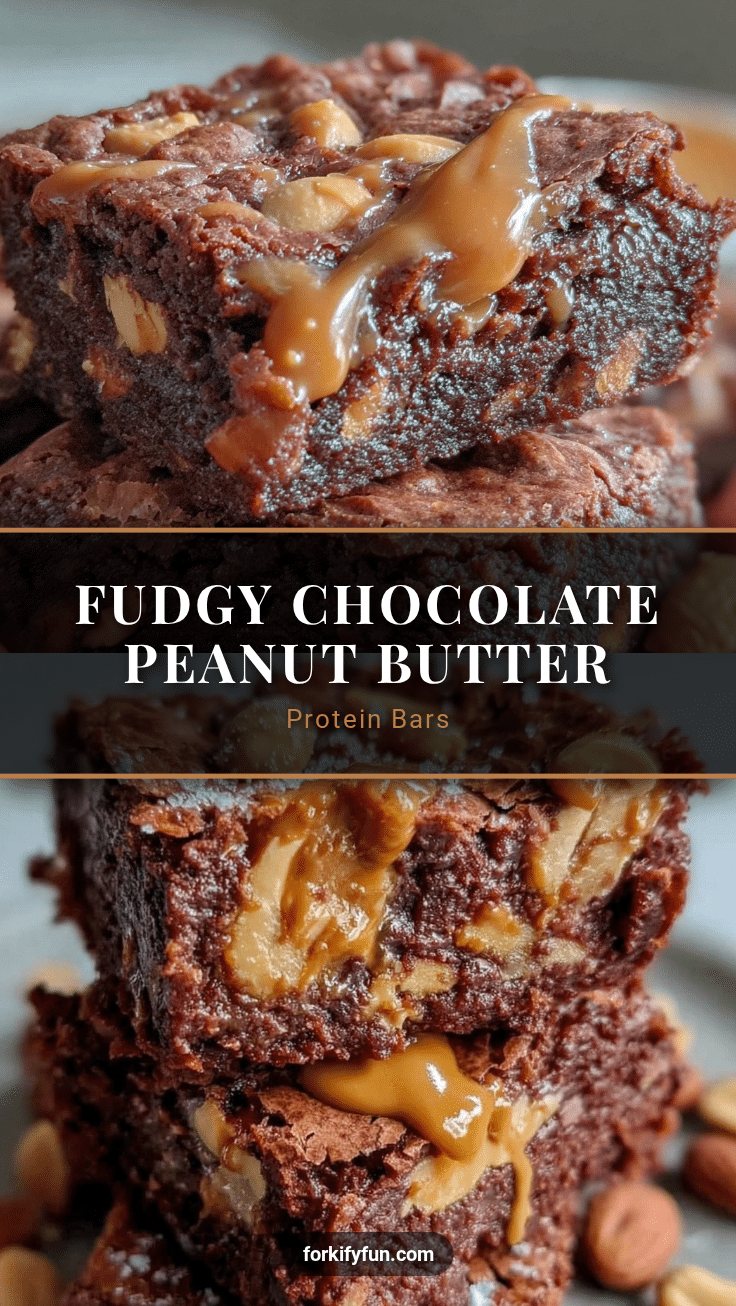 chocolate peanut butter protein brownie bars recipe