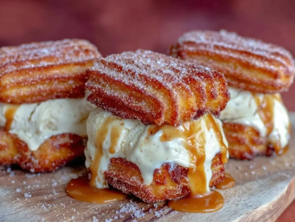 churro ice cream sandwiches - featured image