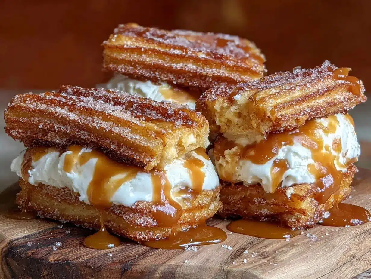 churro ice cream sandwiches preparation steps