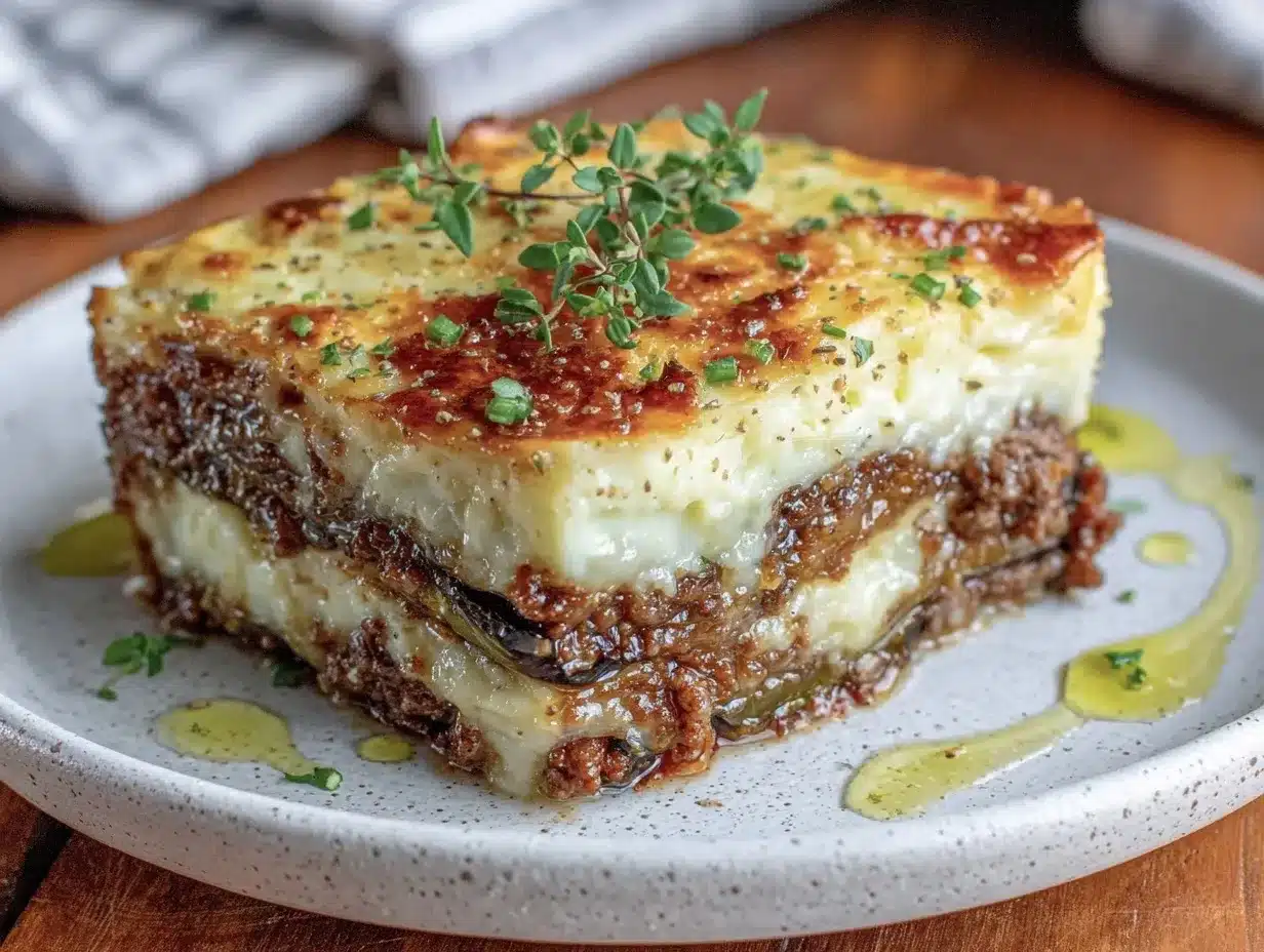 classic greek moussaka preparation steps