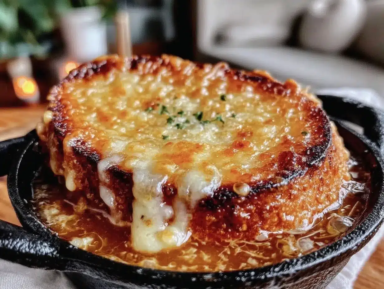 cozy french onion soup for one preparation steps